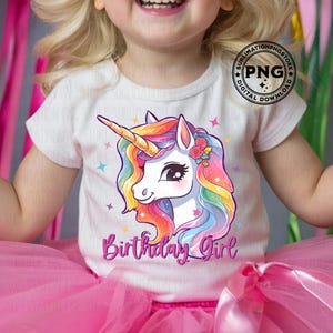Einhorn Geburtstagskind Png Einhorn Party Png Sublimation Design Instant Download