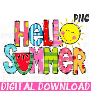 Hallo Sommer Png, Sommer Sublimations Designs Herunterladen