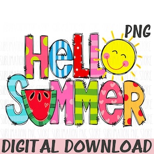 Hello Summer Png, Summer Sublimation Designs Download