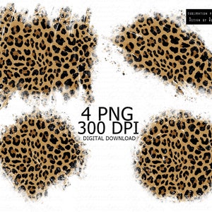 Beunruhigter Leopardenmuster Png Sublimationsdesign-Download, Leopard Hintergrund Png, Gepard Leopard Patches Png-Datei für Sublimation