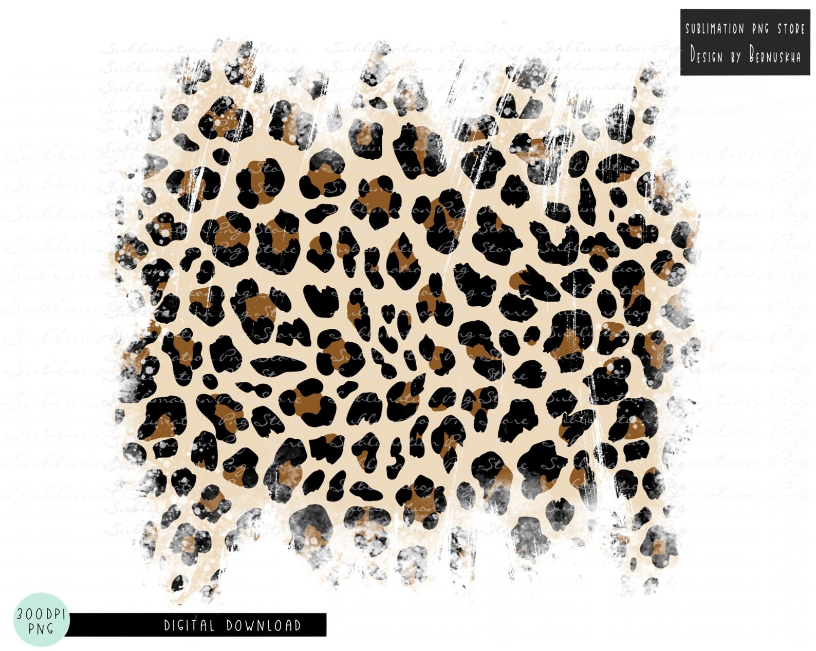 Distressed Leopard Background Sublimation Design Download - Etsy