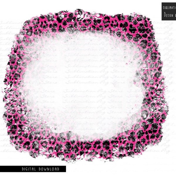 Distressed Leopard Background Sublimation Design Download, Cheetah Background Png, Hot Pink Leopard Background Png File For Sublimation