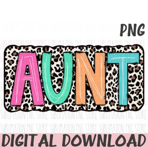 Tante Png Sublimation Design Tante Leopard Png digitaler Download