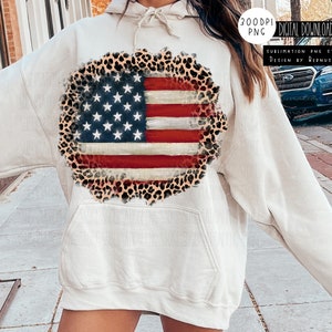 Leopard American Flag Sublimation Designs Downloads, USA Flag ...