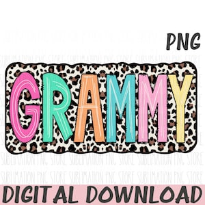 Grammy png-sublimatieontwerp luipaardprint Moederdag png digitale download