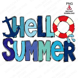 Bonjour l'été Png Design sublimation d'été téléchargement numérique