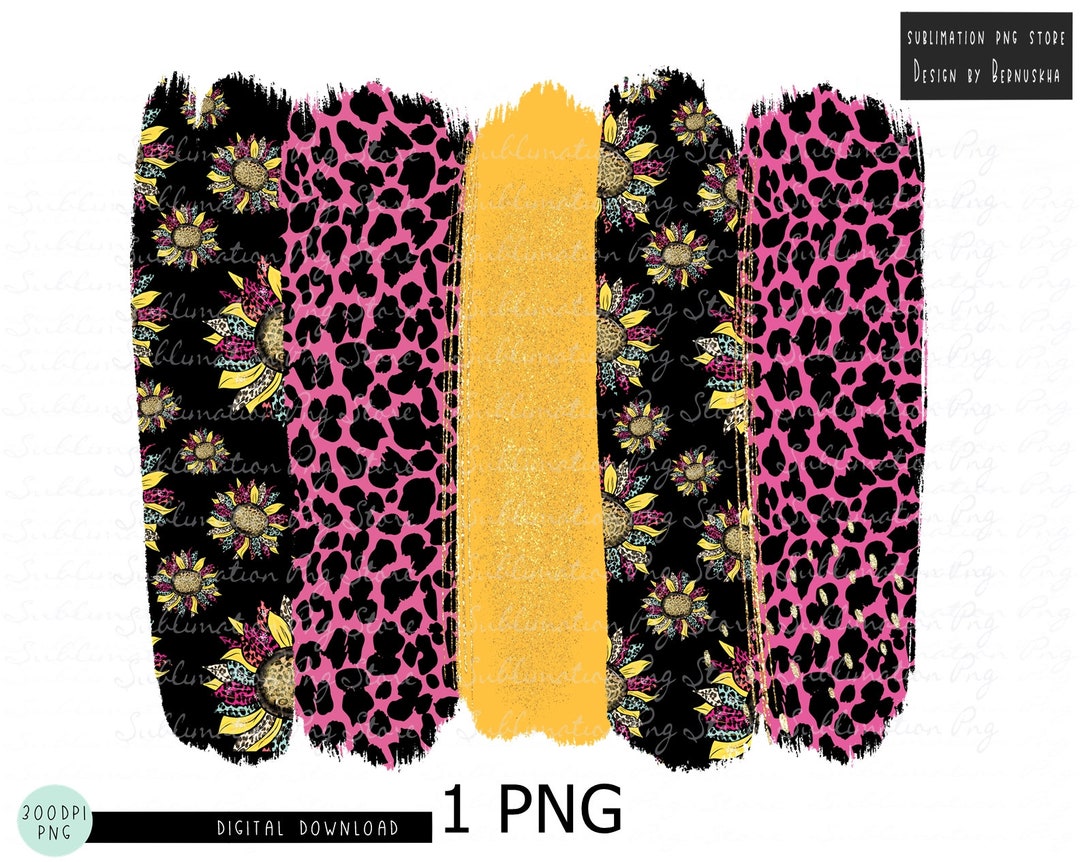 Leopard Brush Stroke Png Background Sublimation Design Etsy
