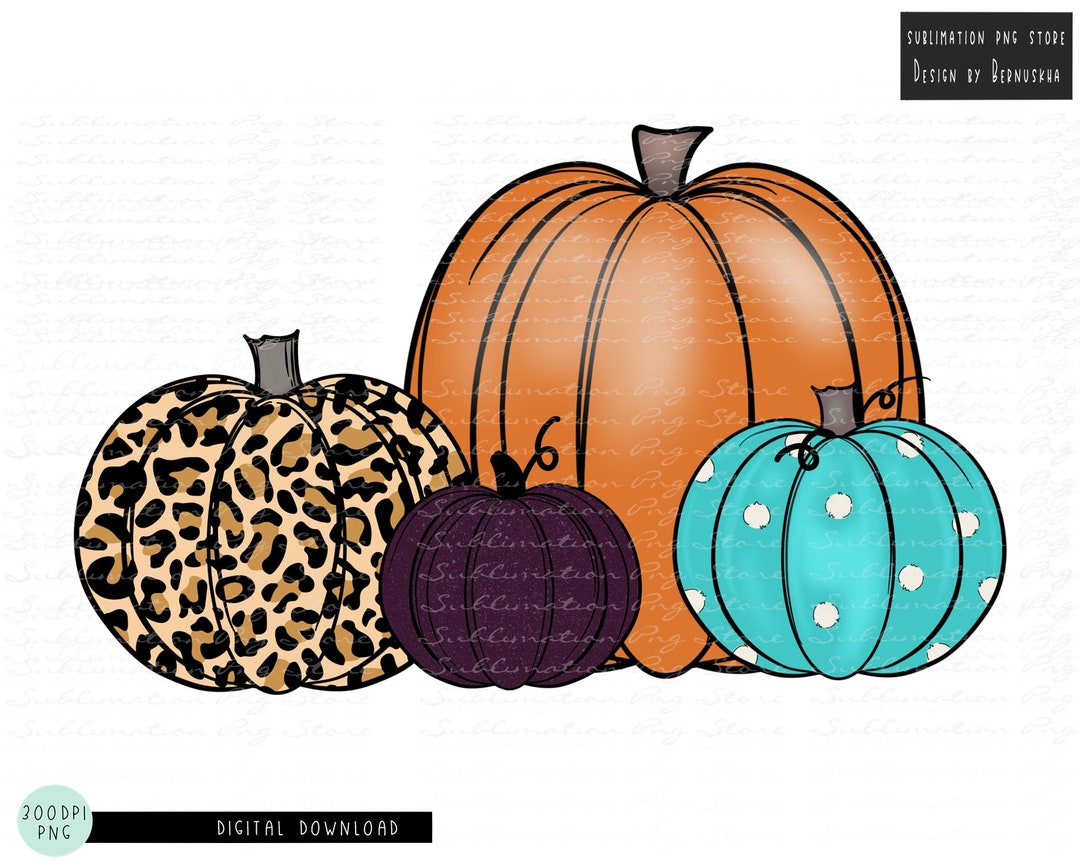 Pumpkin Sublimation Design Digital Download Halloween Pumpkin - Etsy