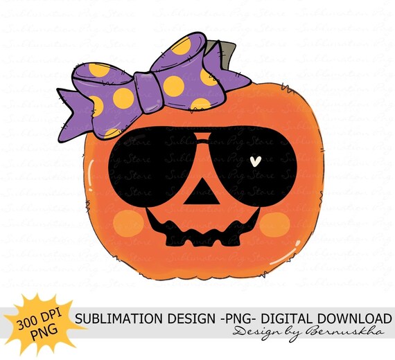 Halloween Pumpkin Png Sublimation Design Digital Download - Etsy