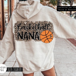 Basketball Nana Png Sublimation Design Télécharger, téléchargement de conception de sublimation Nana de basket-ball léopard, Nana Png de basket-ball, basket-ball Png