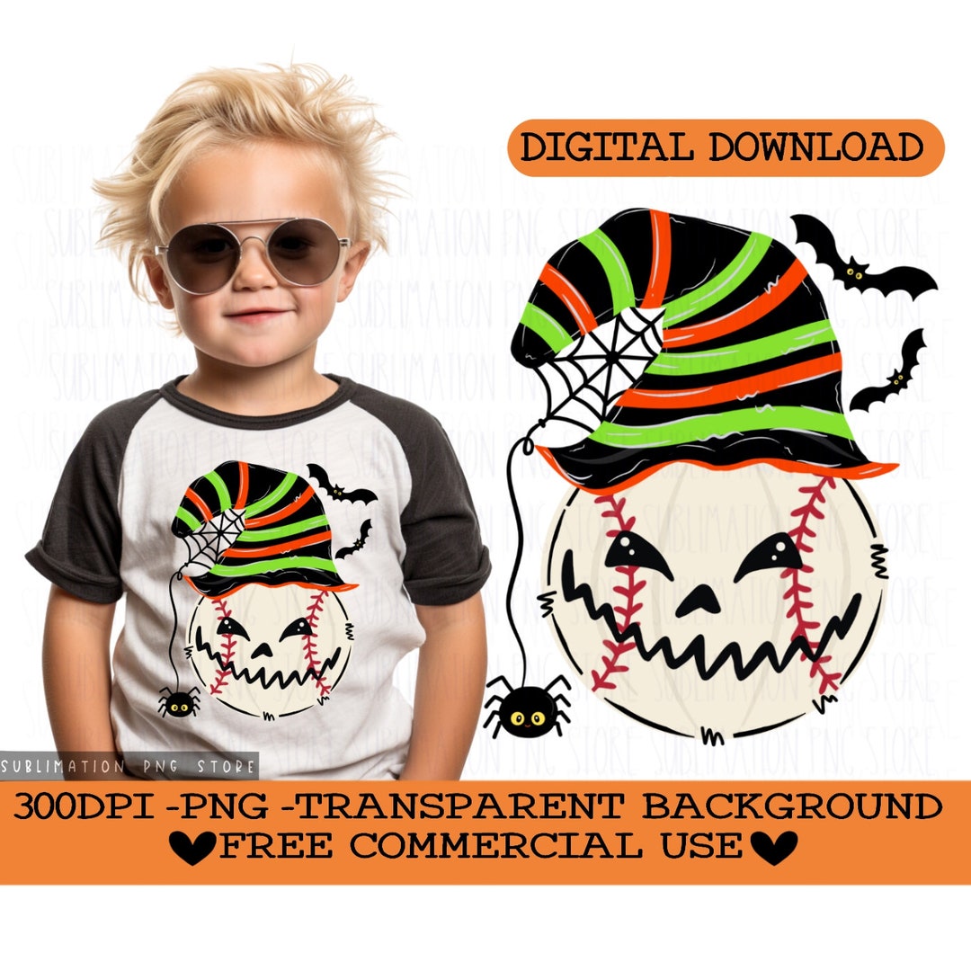 Baseball Halloween Png Sublimation Design Digital Download Etsy