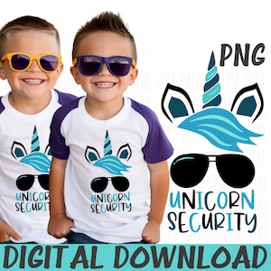 Einhorn Sicherheit Png Sublimation Design Junge Einhorn Geburtstag digitaler Download