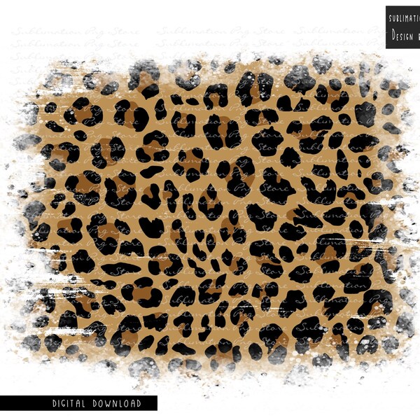 Distressed Leopard Background Sublimation Design Download, Cheetah Background Png, Leopard Background Png File For Sublimation