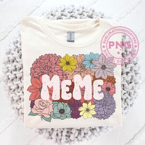 Meme png Floral Moederdag png sublimatie ontwerp digitale download