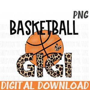 Léopard Gigi Basketball Png Sublimation Design Téléchargement numérique