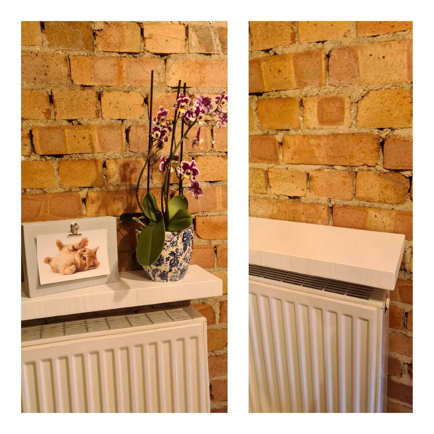 White Floating Shelf Rustic Wooden Chunky Alcove Shelving Etsy