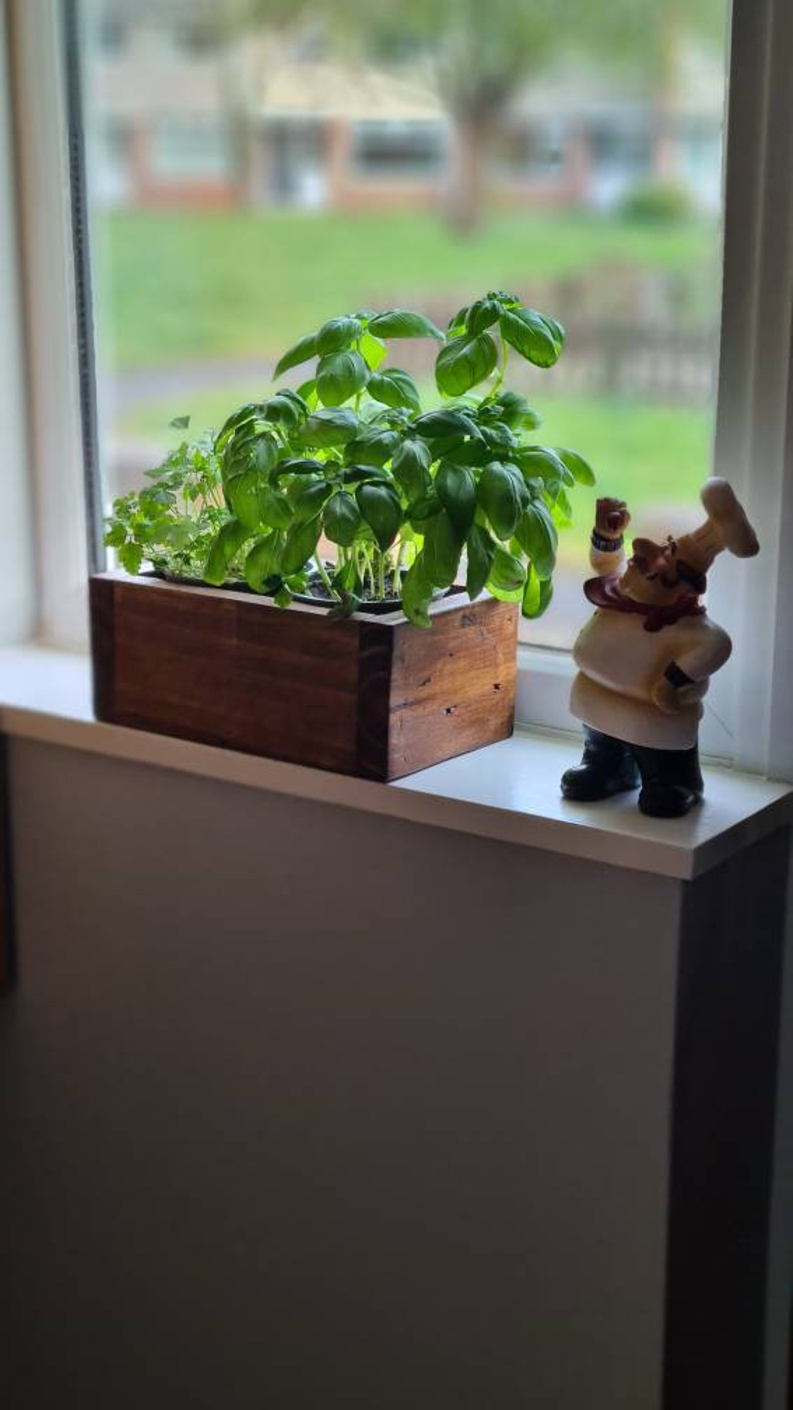 Rustic Wooden Herb Box, Window Sill Planter, Reclaimed, Indoor Herb ...