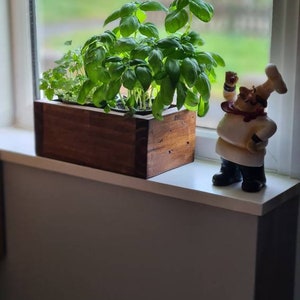 Rustic Wooden Herb Box, Window Sill Planter, Reclaimed, Indoor Herb ...