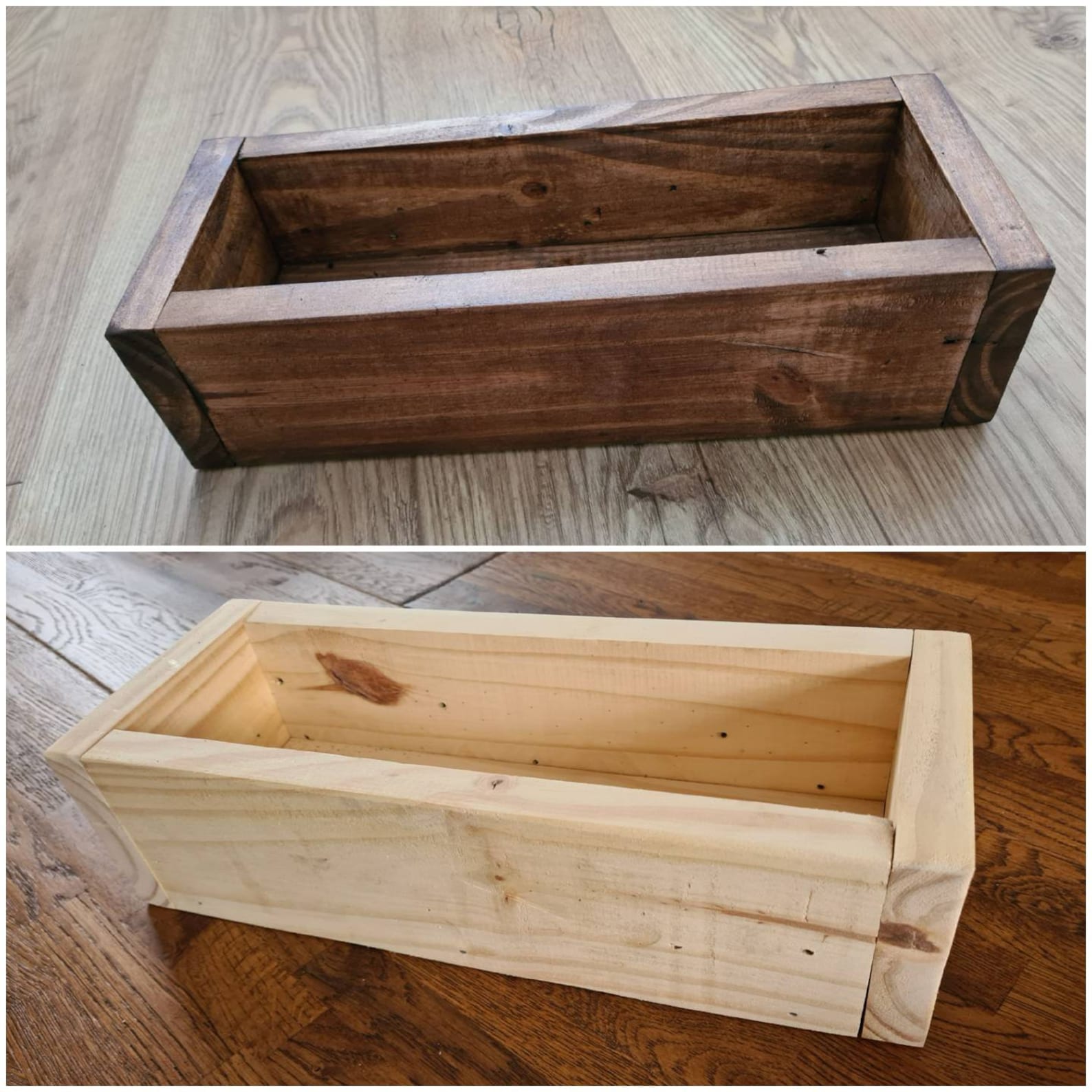 Rustic Wooden Herb Box Window Sill Planter Reclaimed Indoor Etsy