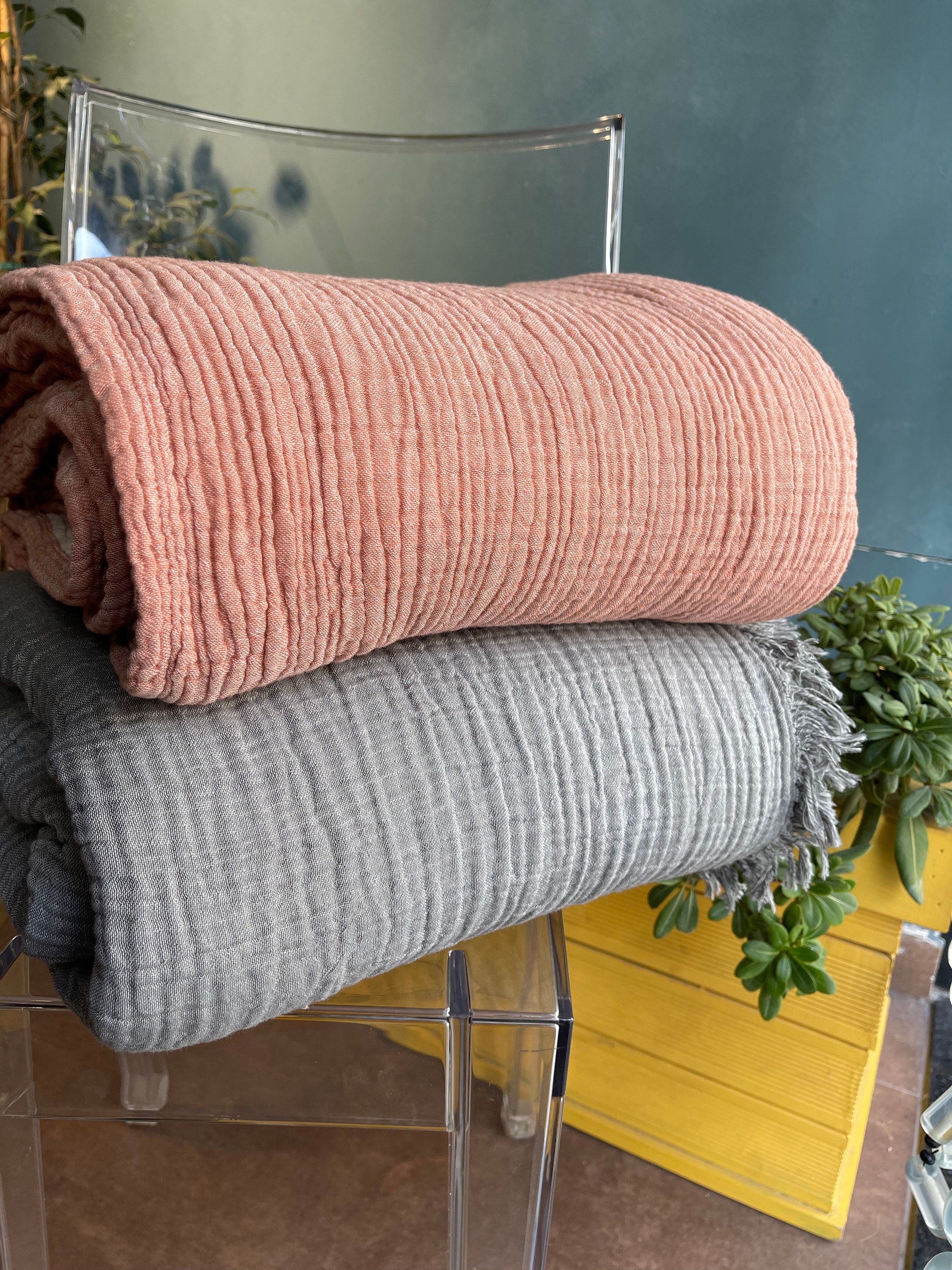 4 Layer Gauze Blanket Cotton Muslin Bedcover Gauze Throw Etsy