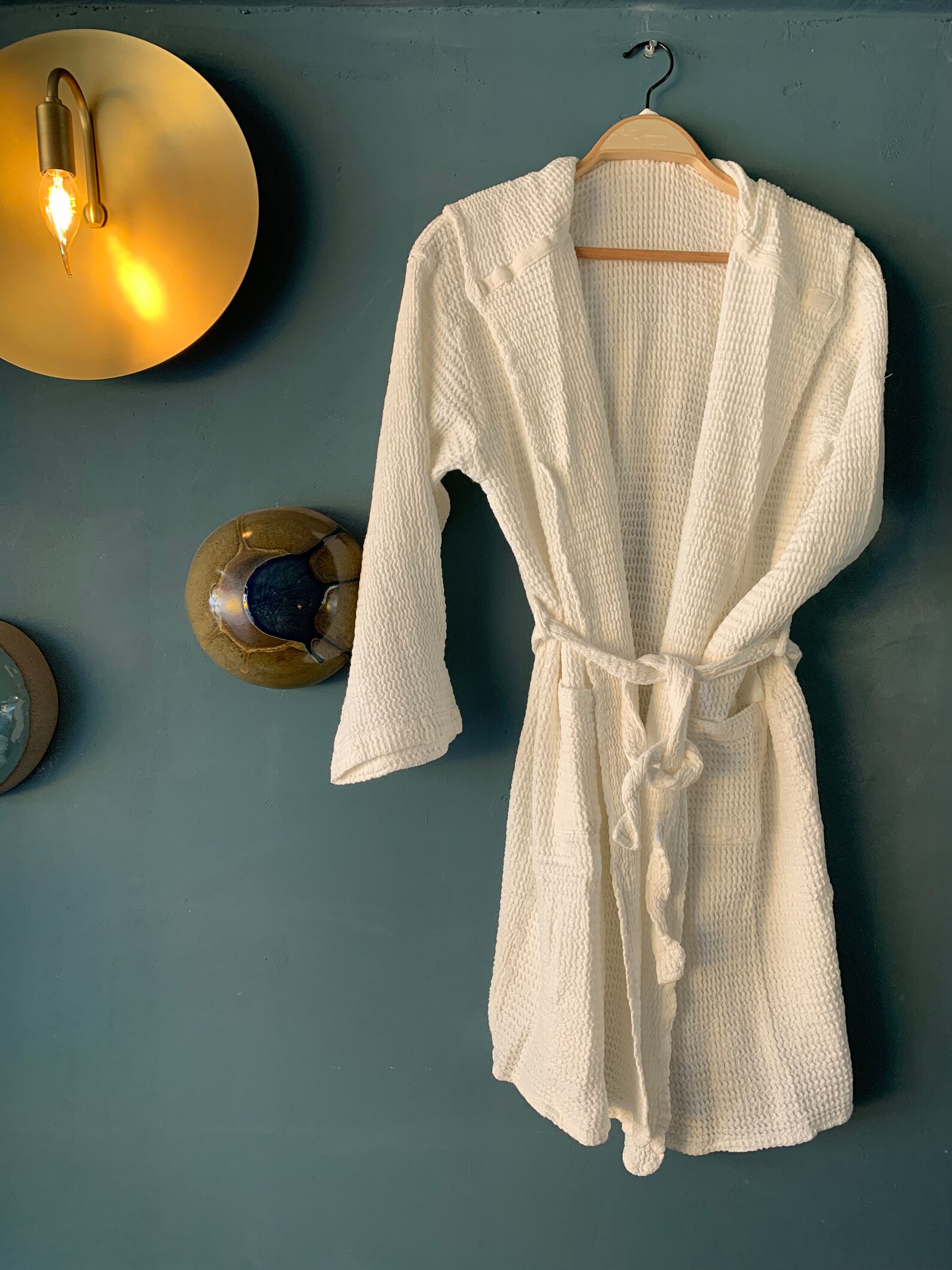 Light Teenage Robe Teenage Size Robe Waffle Cotton Robe Etsy