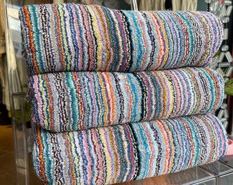 Turkish Bath Towel, Rainbow Stripe Towel, Bathroom Towel, Organic Cotton Towel, Luxury Bath Towel, Oversize Bath Towel, Cotton Colored Towel