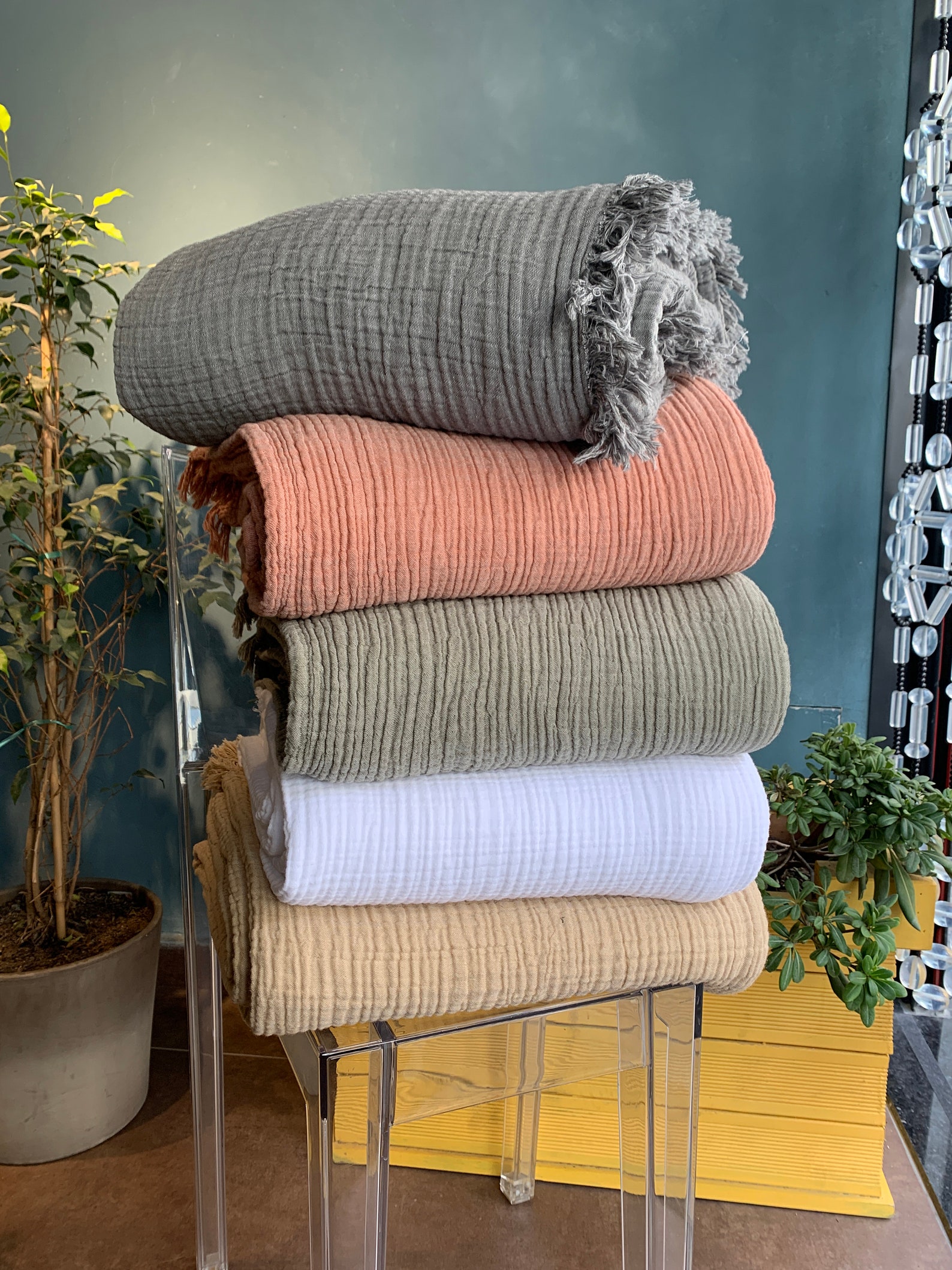 4 Layer Gauze Blanket Cotton Muslin Bedcover Gauze Throw Etsy