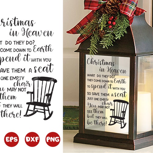 Christmas in Heaven SVG for Lantern Christmas Memorial - Etsy