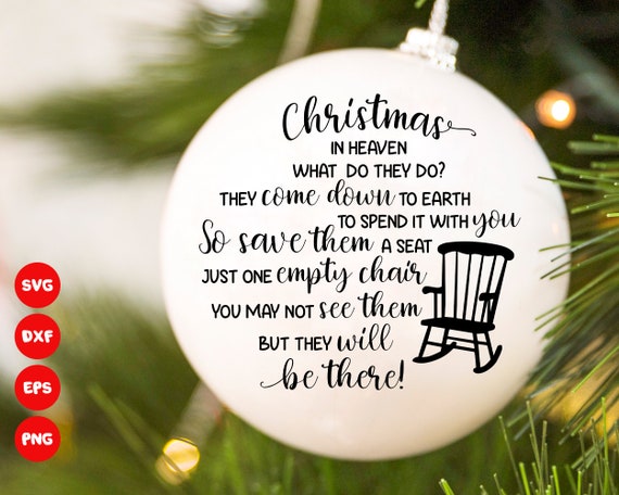 Christmas in Heaven SVG Christmas Memorial Ornament
