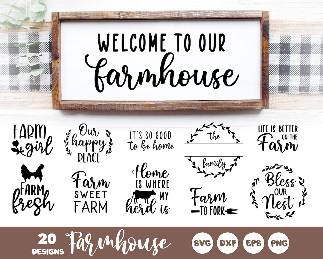 Buy Farmhouse SVG Bundle, Farmhouse Sign Svg, Rustic Home Decor ...