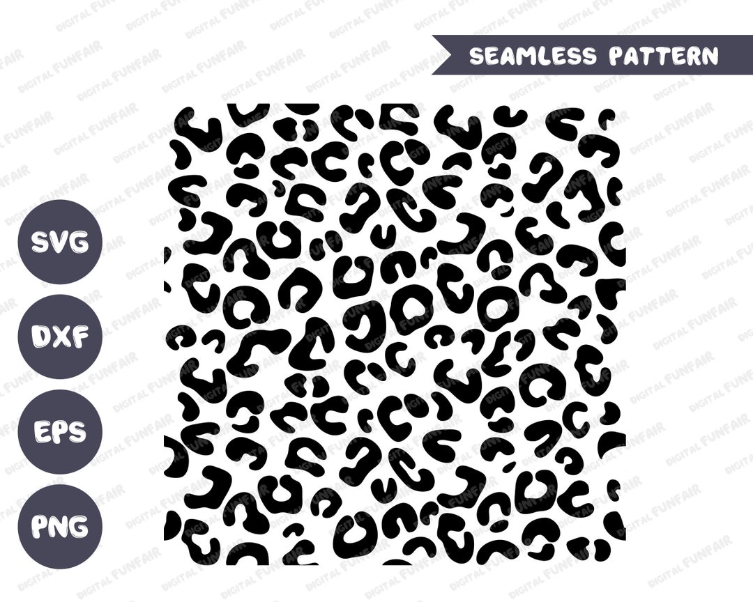 Leopard Print SVG Seamless Pattern, SVG Files for Cricut, Laser SVG Cut ...