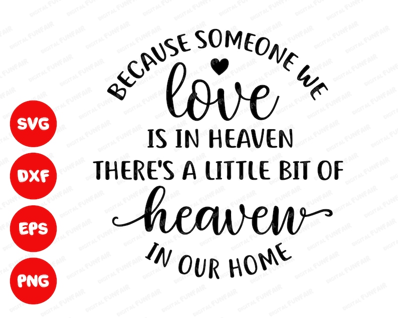 Download Because someone we love is in heaven ornament SVG Christmas | Etsy