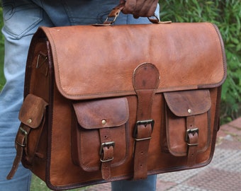 Handmade Leather bag men leather messenger bag men laptop bag leather computer bag women satchel shoulder Business bag gift for thanksgiving