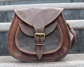 Handmade Leather bag Women Corssbody Bag Genuine Leather Shoulder Bag Women Purse Saddle Bags for Travel Gift For Her