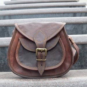 Handmade Leather bag Women Corssbody Bag Genuine Leather Shoulder Bag Women Purse Saddle Bags for Travel Gift For Her