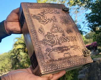 600 Page Leather Book of Shadows: Celtic Grimoire Journal, Handmade Notebook Mother's day gift