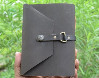 New Leather Journal Refillable Leather Notebook With Lock Leather Diary Spell Book Gift for him & Her