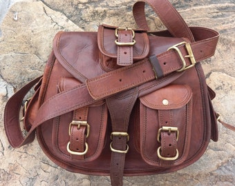 saddle leather purse