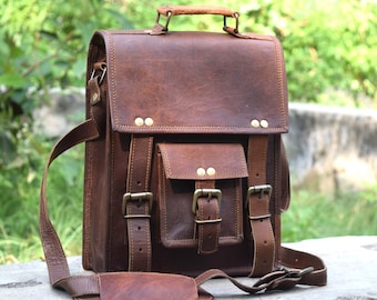 Handmade Leather Crossbody Bag: Women's Saddle Bag, Brown Shoulder Handbag, Mother's day gift