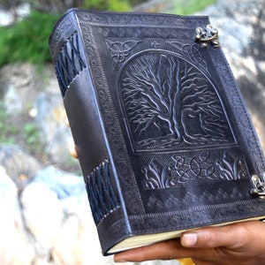Large 600 Pages Leather Journal Tree of Life Journal Large Notebook Leather Diary Lined/Unlined Paper Vintage Leather Journal image 4