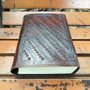 Personalized Leather Book of Shadows: Embossed Pentagram Journal image 6