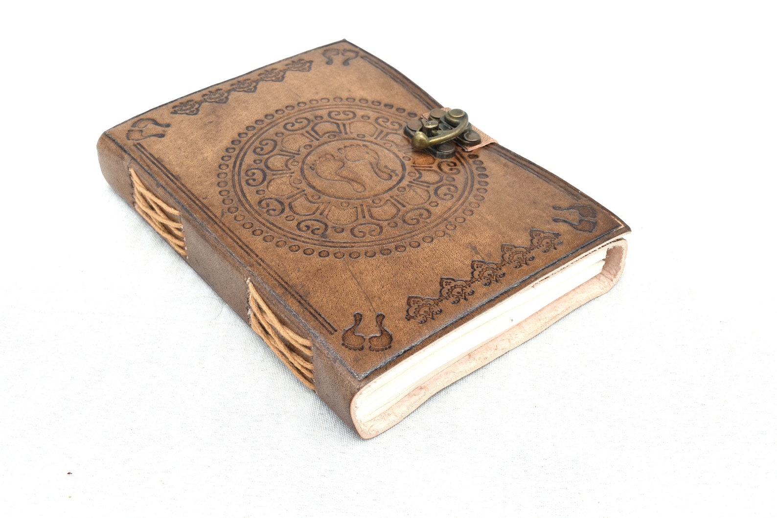 GUSTI Leder Notizbuch Gea - Vintage Braun Echtleder Tagebuch Für Kreative Notizen