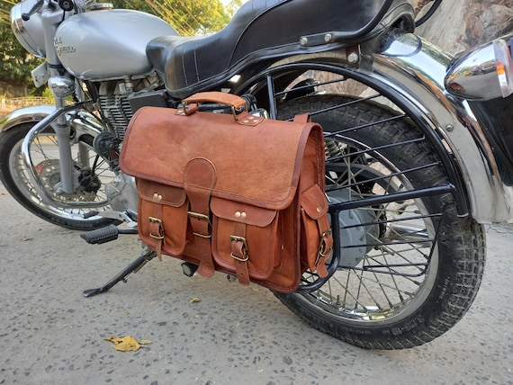 Leather side bags for motorcycle hotsell