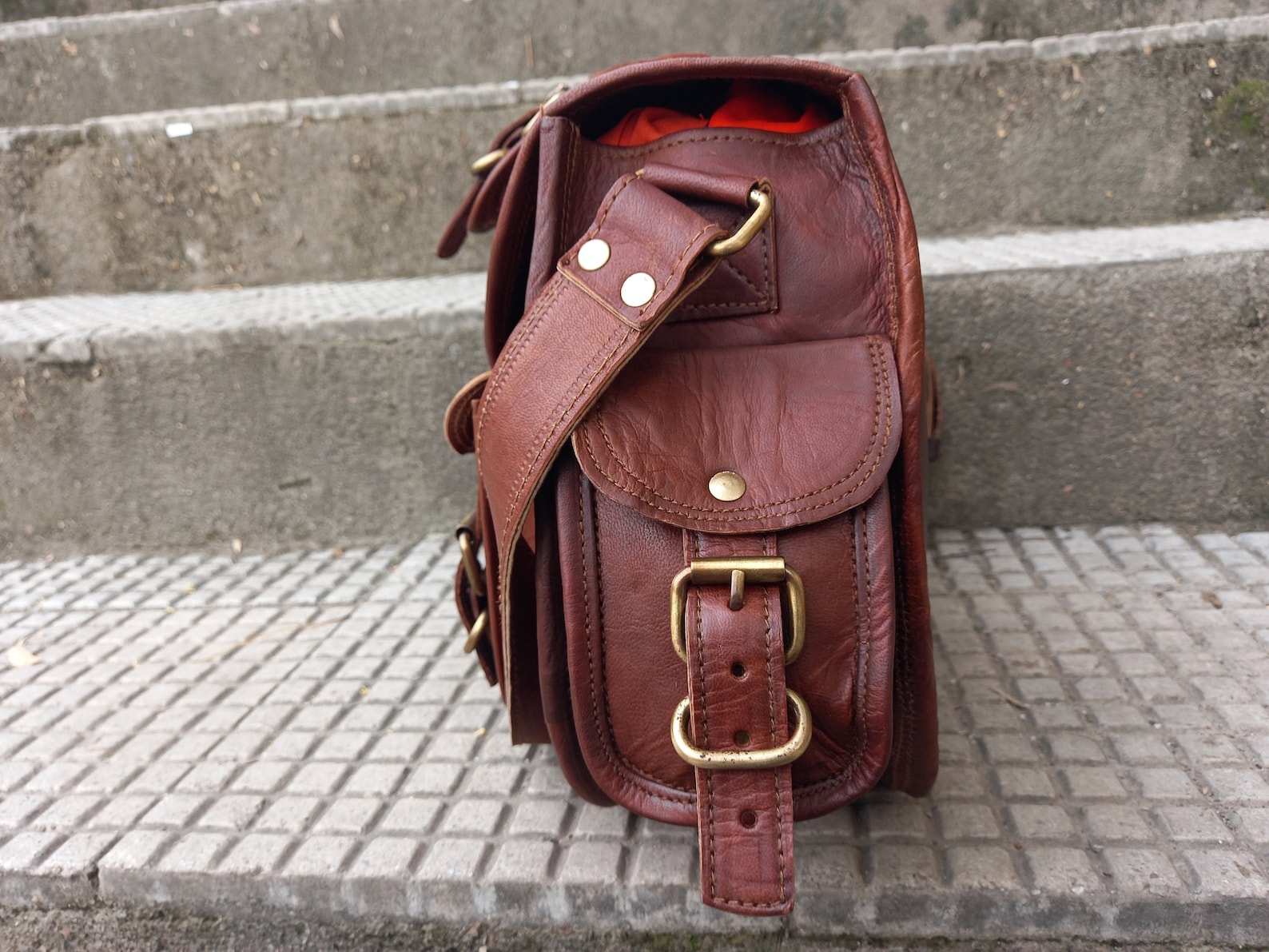 Handmade Leather Crossbody Bag Women Leather Bag Cross Body Etsy