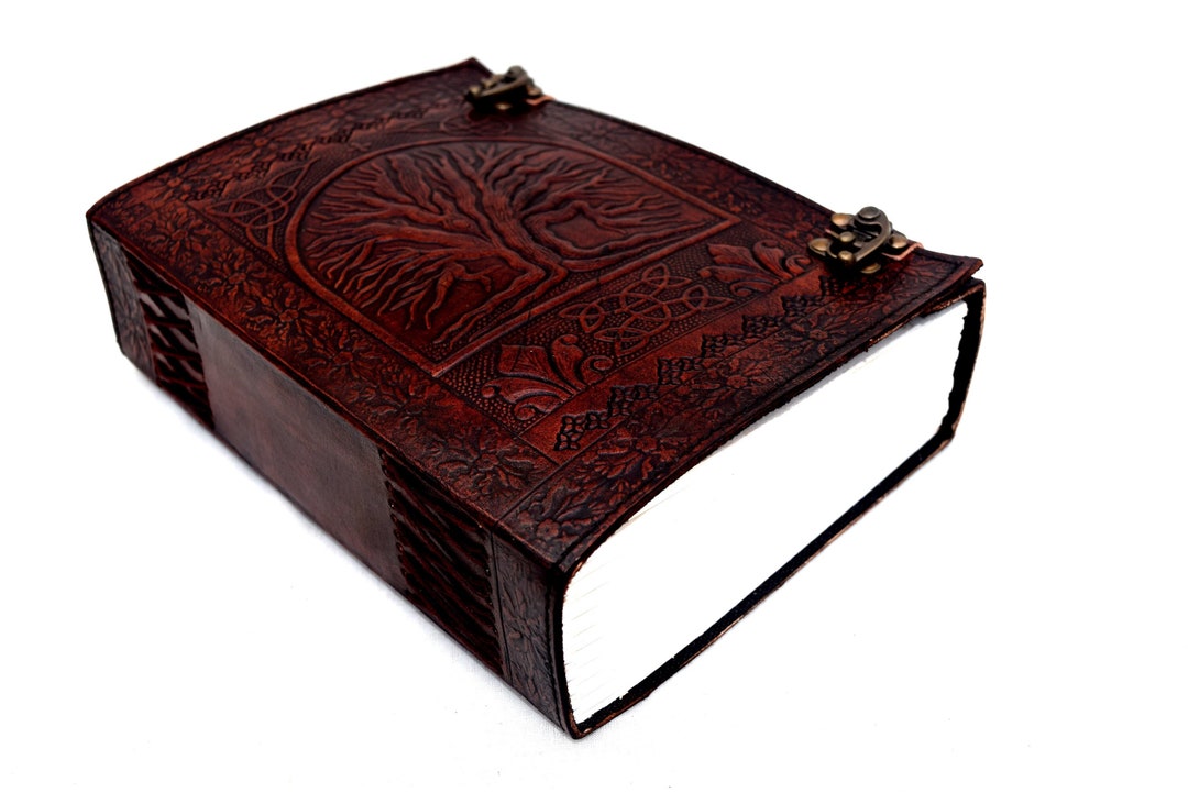Handmade Leather Journal: Tree of Life Notebook, 600 Pages, Vintage ...
