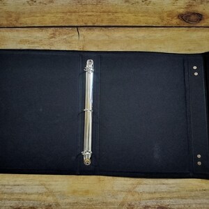 Triple Moon Leather Ring Binder: Handmade Grimoire Organizer image 11