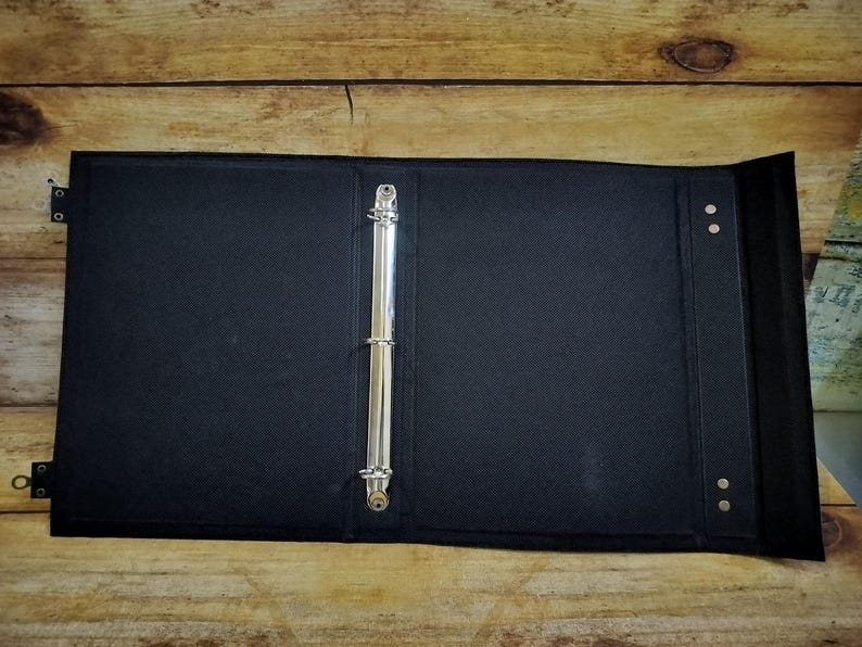 Triple Moon Leather Ring Binder: Handmade Grimoire Organizer image 11