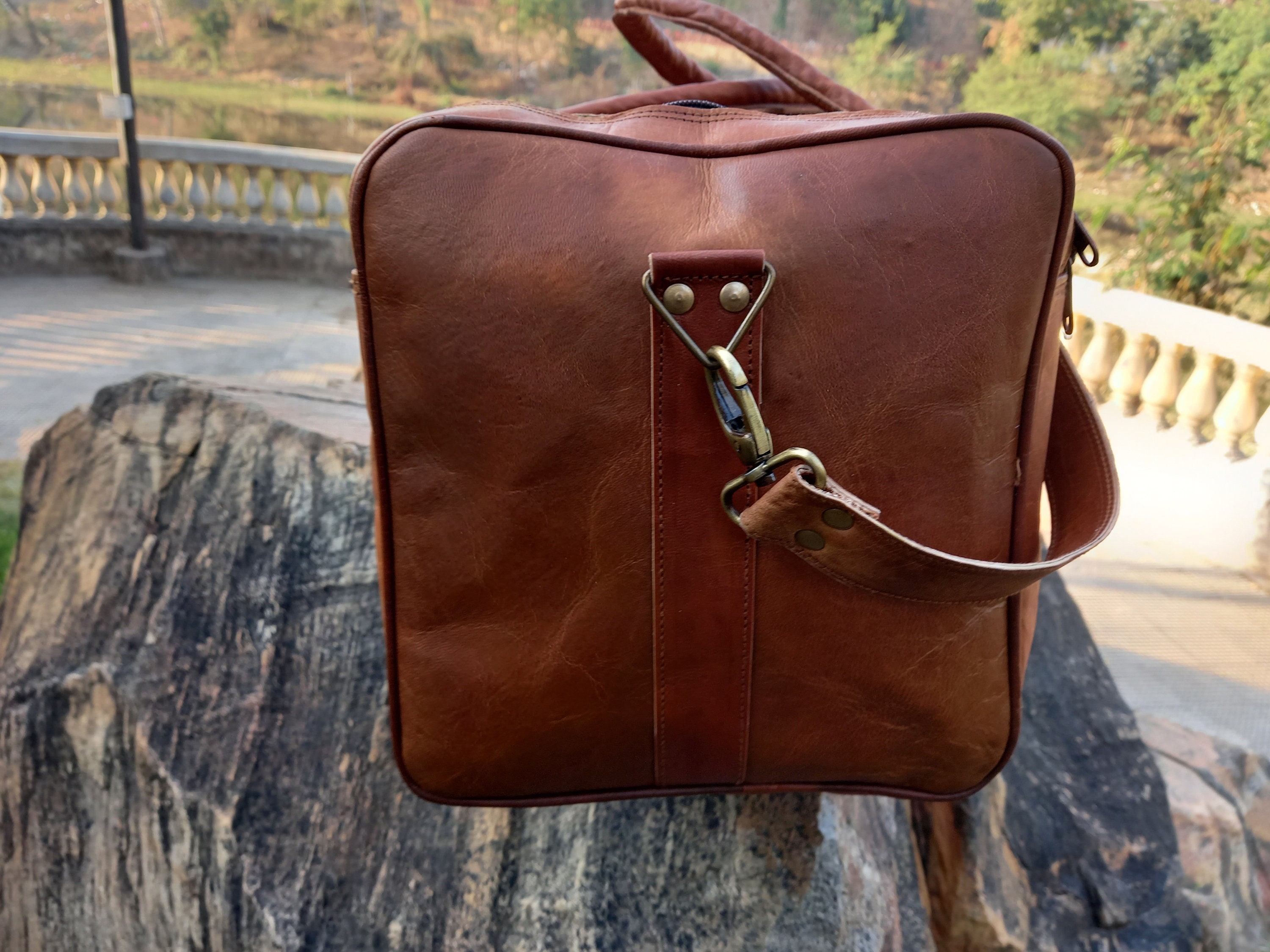 Leather Duffle Bag Leather Weekender Travel Bag Overnight - Etsy