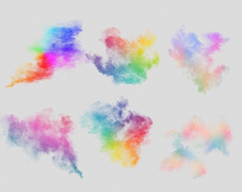 Rainbow smoke effect png- cloud of smoke png- fog smoke clip art- texture png transparent-sublimation design,bundle digital download