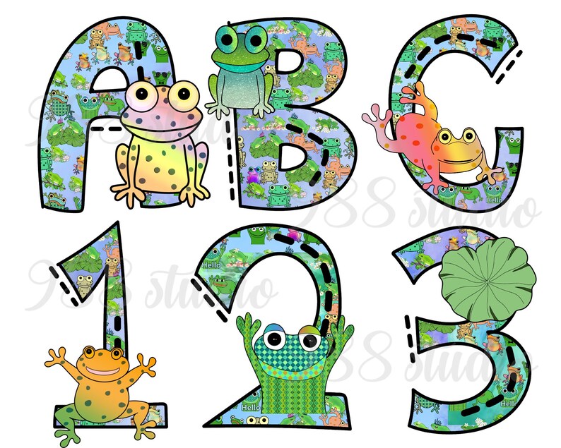Abc Clip Art, Frog Alphabet Png, Frogs Letters Png, Animal Alphabet